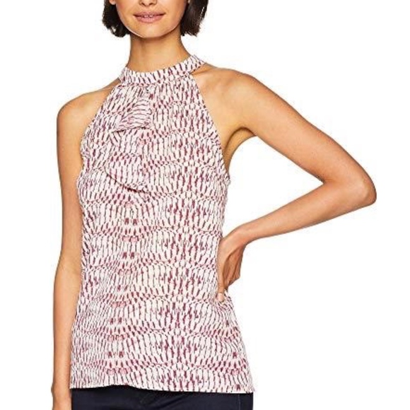 NWT BCBG RUFFLE FRONT BRULEE SLEEVELESS TOP S - Picture 1 of 3